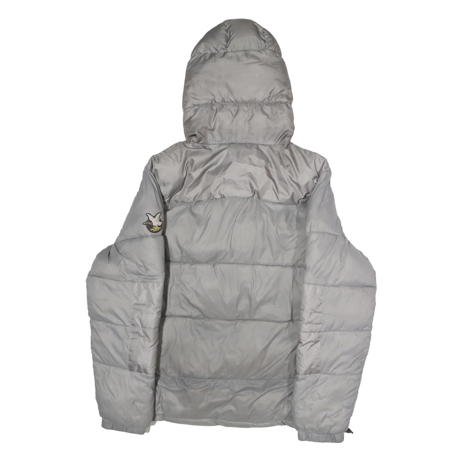 CHEVIGNON Mens Grey Jacket XL Polyester Zip Hooded Puffer Light Warm Outerwear - Picture 3 of 6