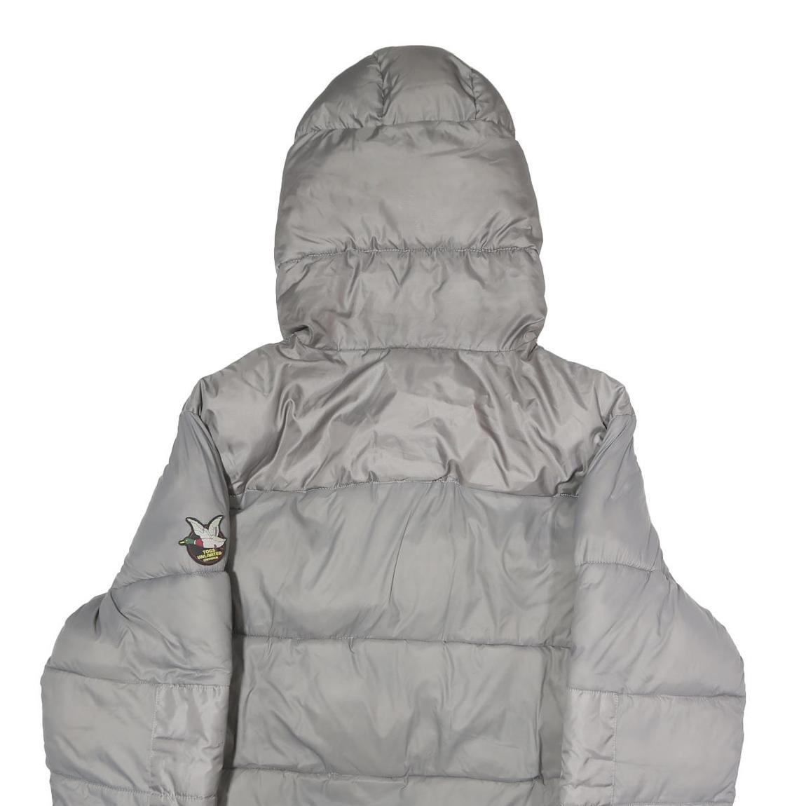 CHEVIGNON Mens Grey Jacket XL Polyester Zip Hooded Puffer Light Warm Outerwear - Picture 4 of 6