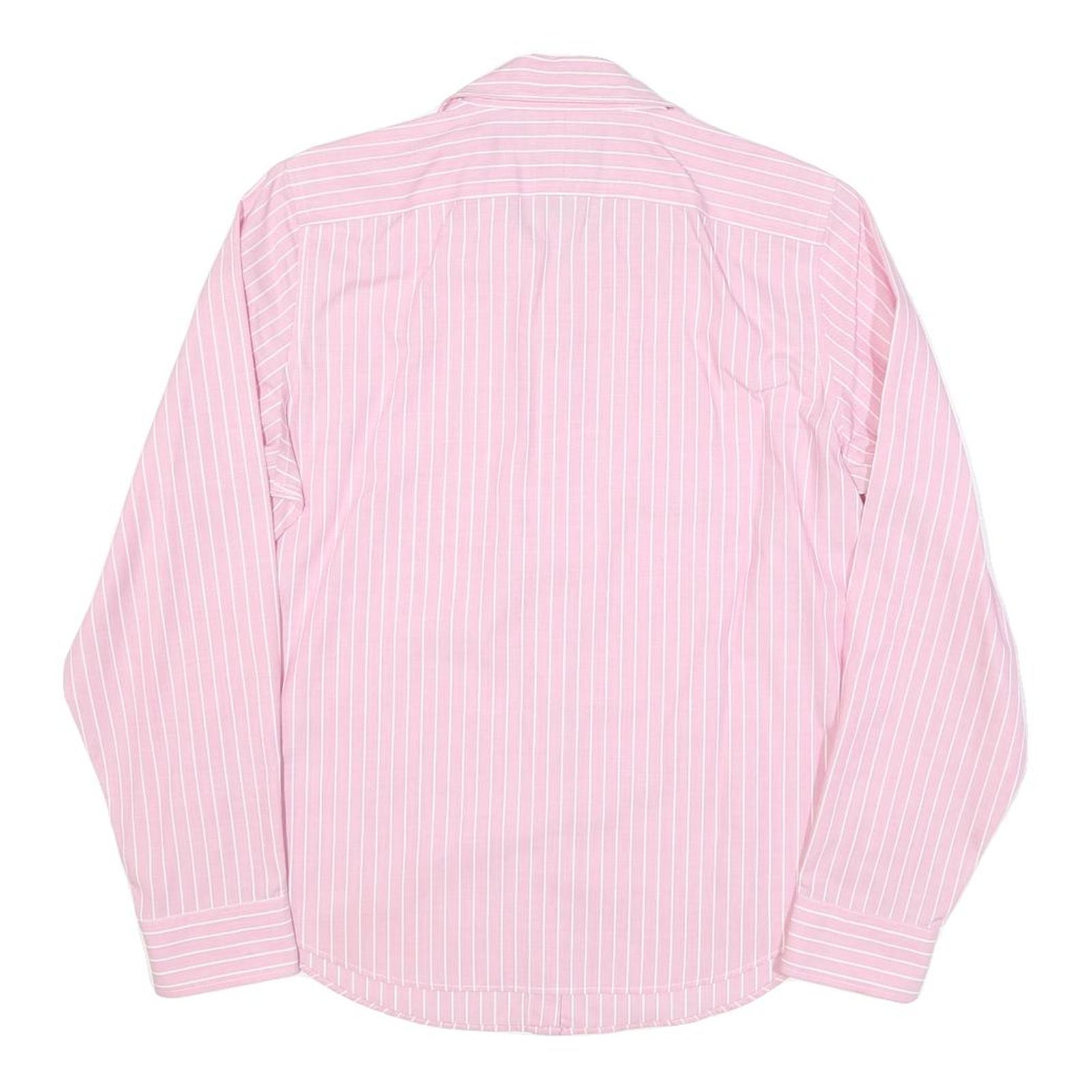 LAUREN RALPH LAUREN Womens Pink & White Striped Shirt S Button Down Cotton Blend - Picture 3 of 6