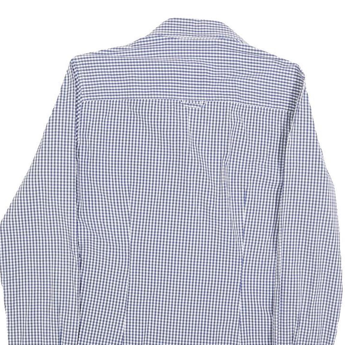 GANT Womens Blue & White Check Shirt UK 10 Cotton Blend Classic Button Down - Picture 4 of 6