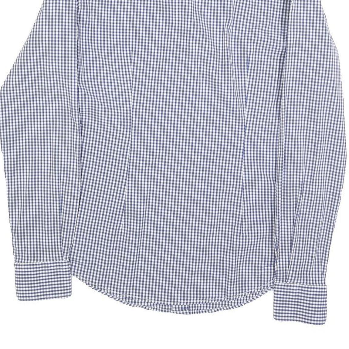 GANT Womens Blue & White Check Shirt UK 10 Cotton Blend Classic Button Down - Picture 6 of 6