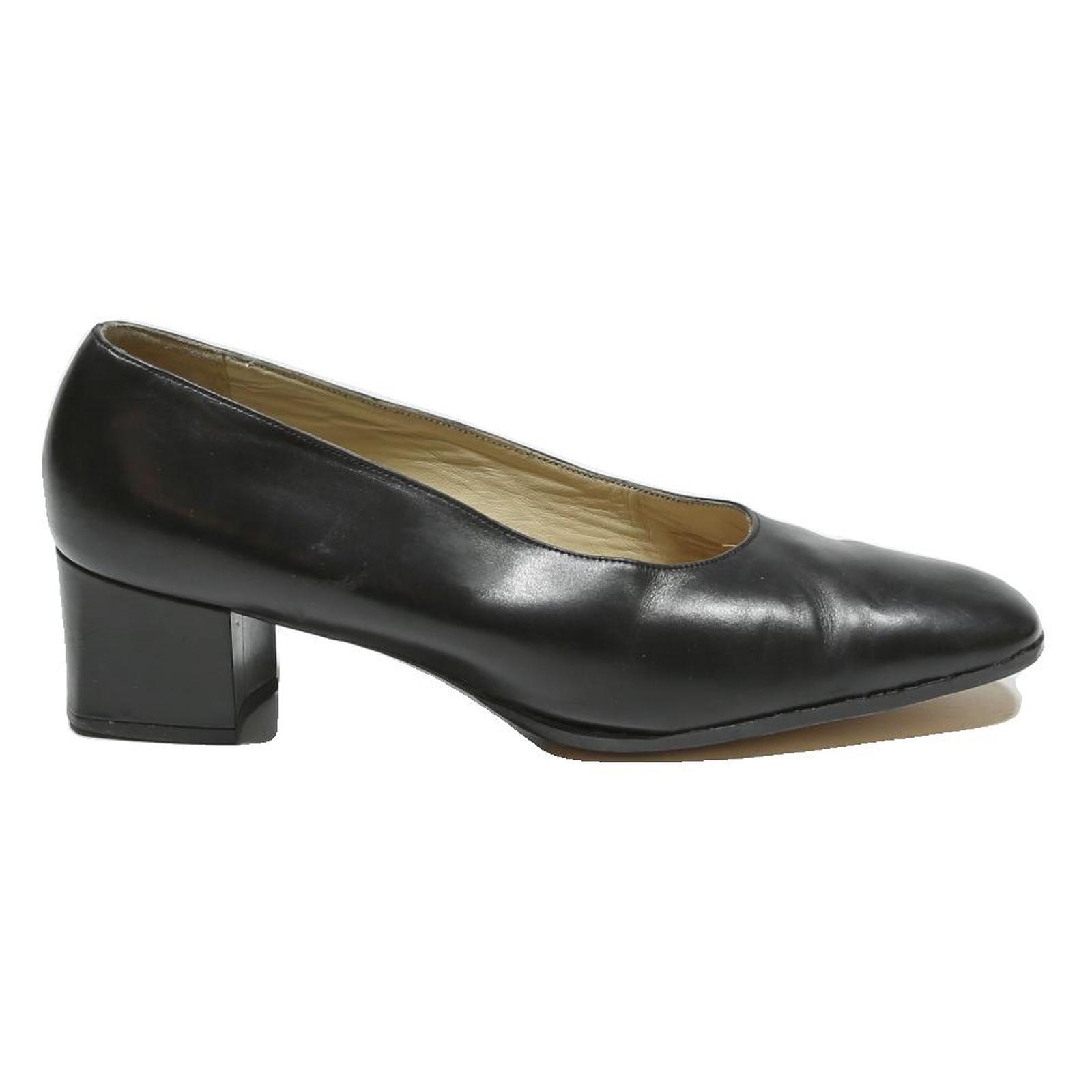 Bally Classic Womens Black Block Pombs UK 6 Elegantes zapatos formales - Imagen 1 de 6