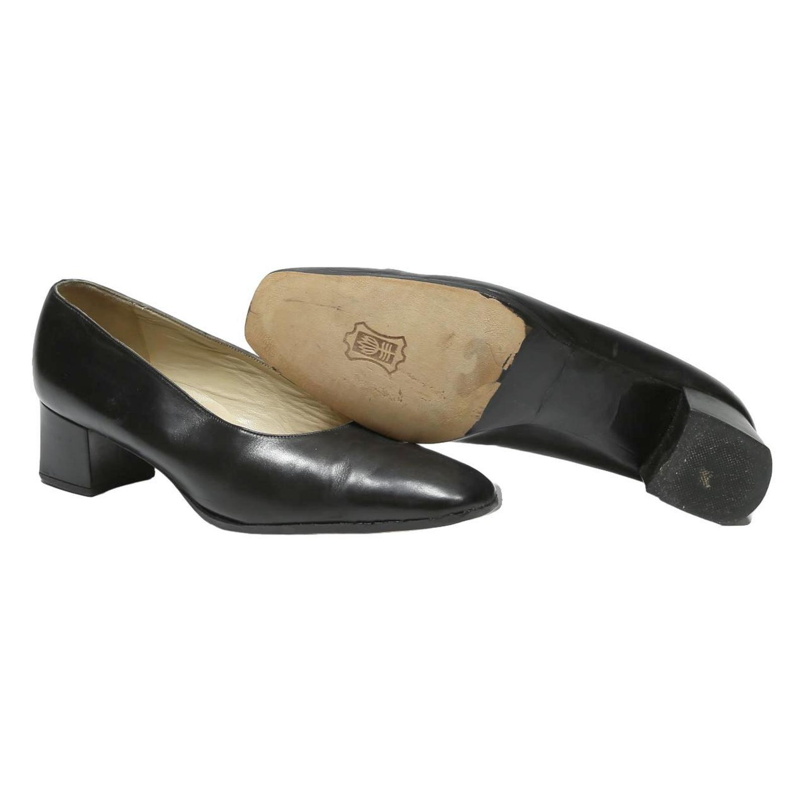 Bally Classic Womens Black Block Pombs UK 6 Elegantes zapatos formales - Imagen 6 de 6