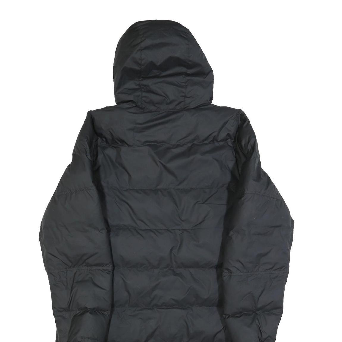 nike longline padded jacket with back swoosh in stone