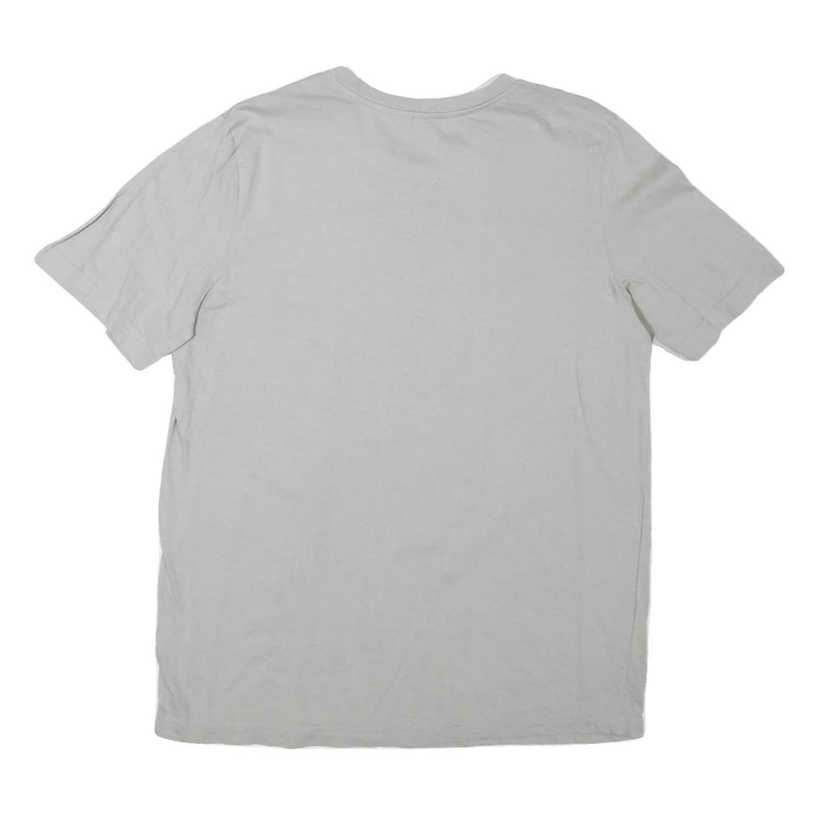 ADIDAS Mens Grey Graphic T-Shirt M Short Sleeve Crew Neck Brand Logo Cotton - Picture 3 of 6