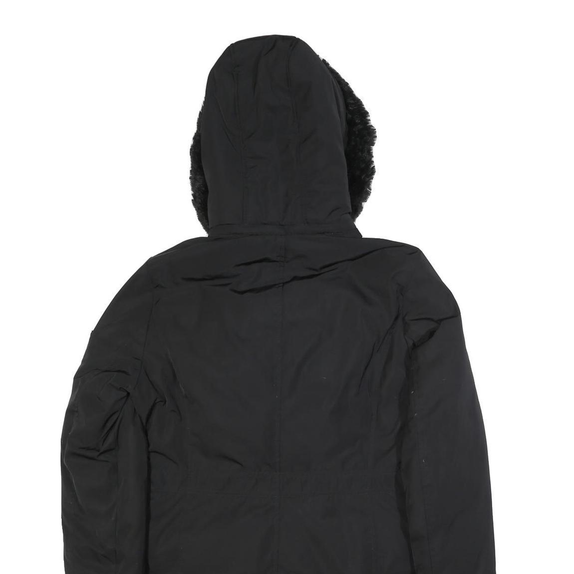 CALVIN KLEIN Womens Black Polyester Parka Jacket S Zip Hooded Casual Warm - Picture 4 of 6