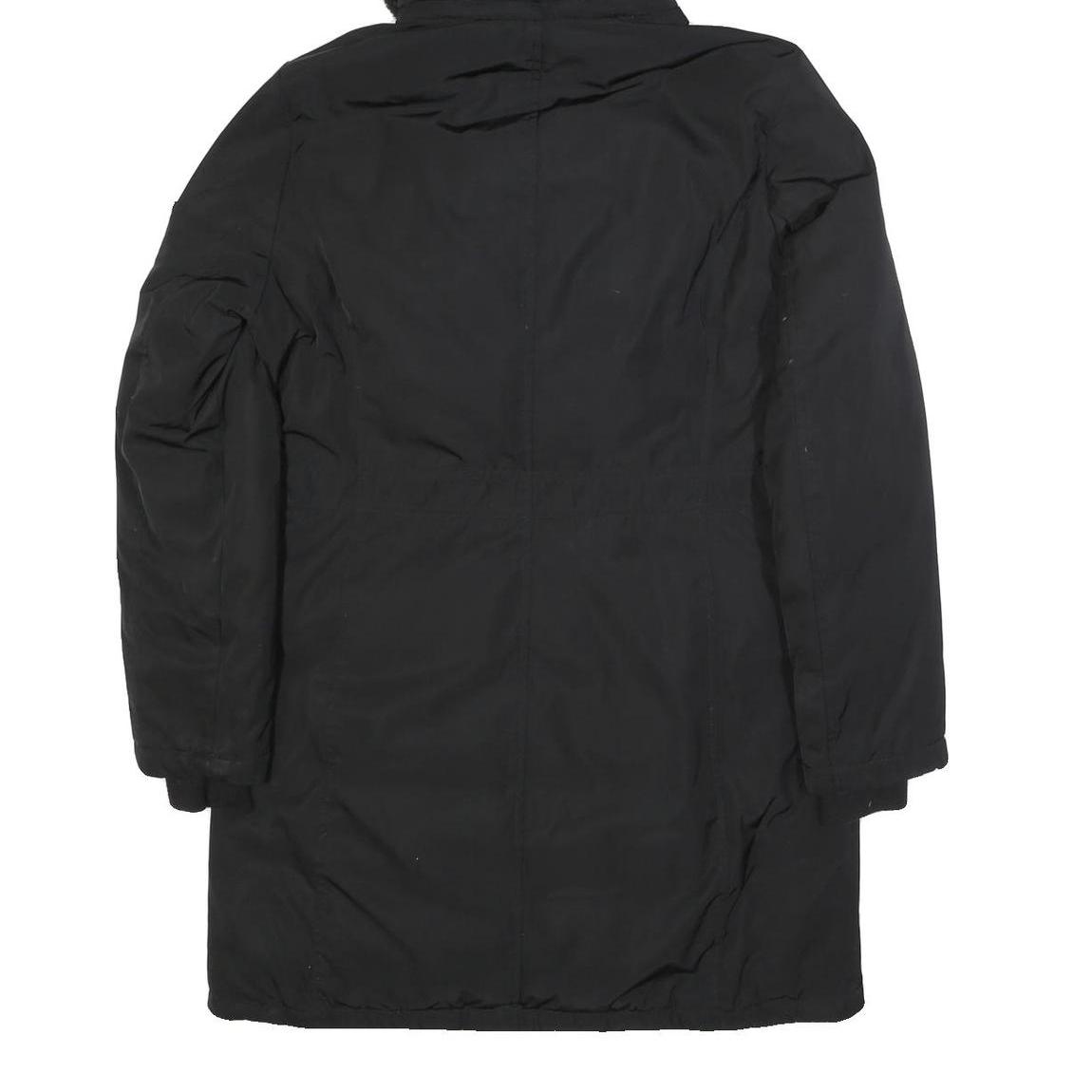 CALVIN KLEIN Womens Black Polyester Parka Jacket S Zip Hooded Casual Warm - Picture 6 of 6